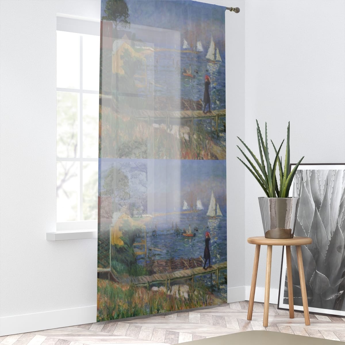 Art Window Curtain, Artist William James Glackens, Artwork 