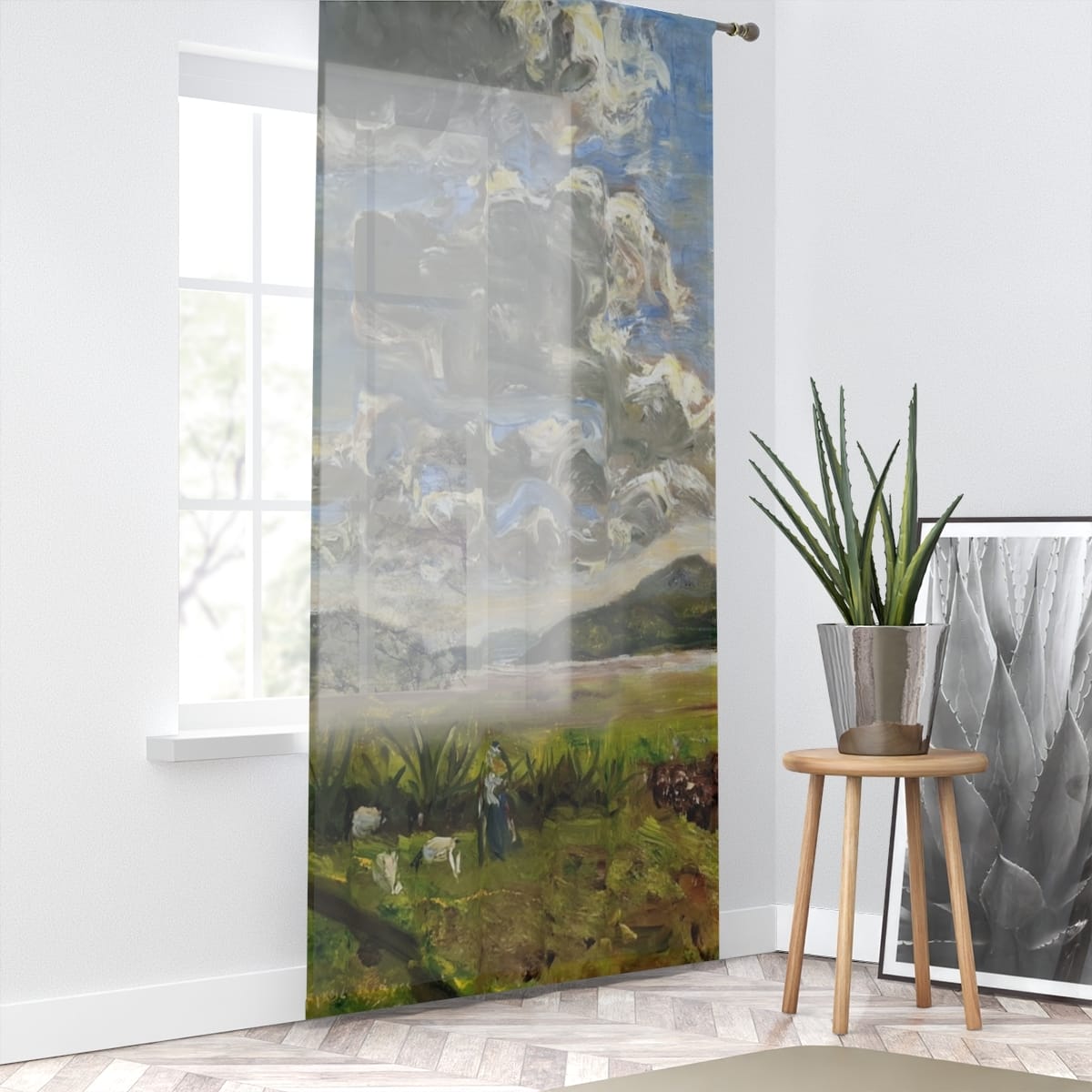 Art Window Curtain, Artist Markos Zavitzianos, Artwork 