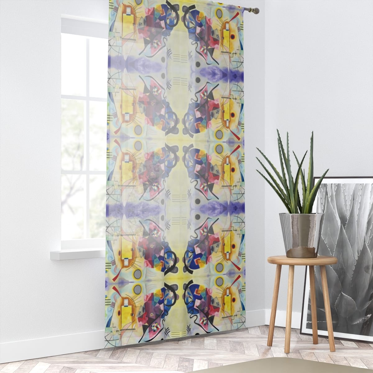 Art Window Curtain, Artist Wassily Kandinsky, Artwork 