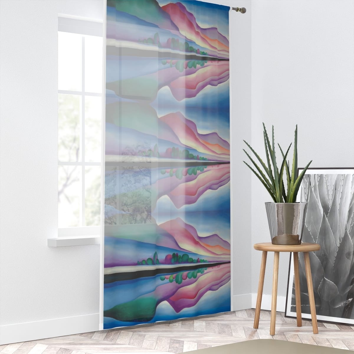 Art Window Curtain, Artist Georgia Okeeffe, Artwork 