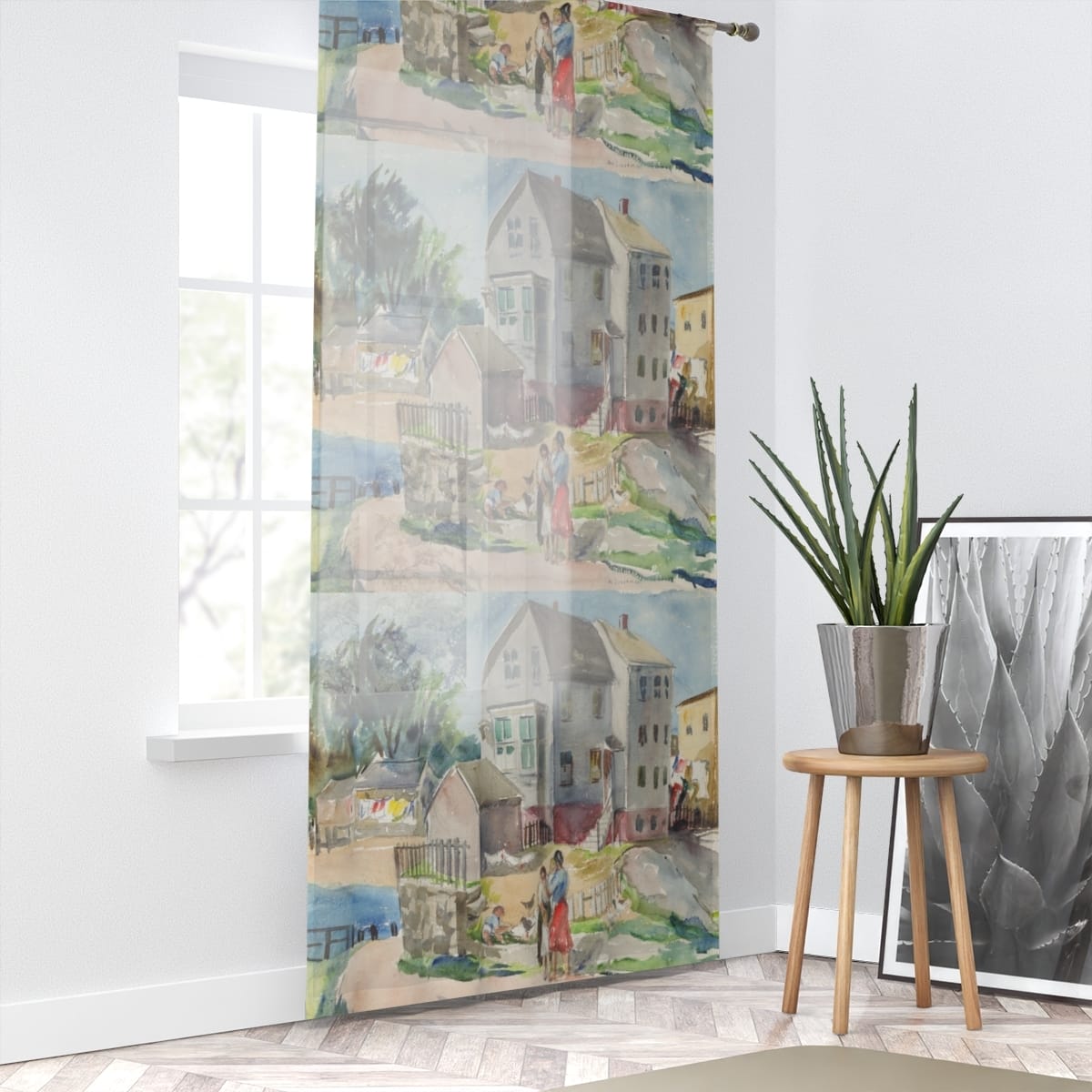 Art Window Curtain, Artist Ann Brockman, Artwork 