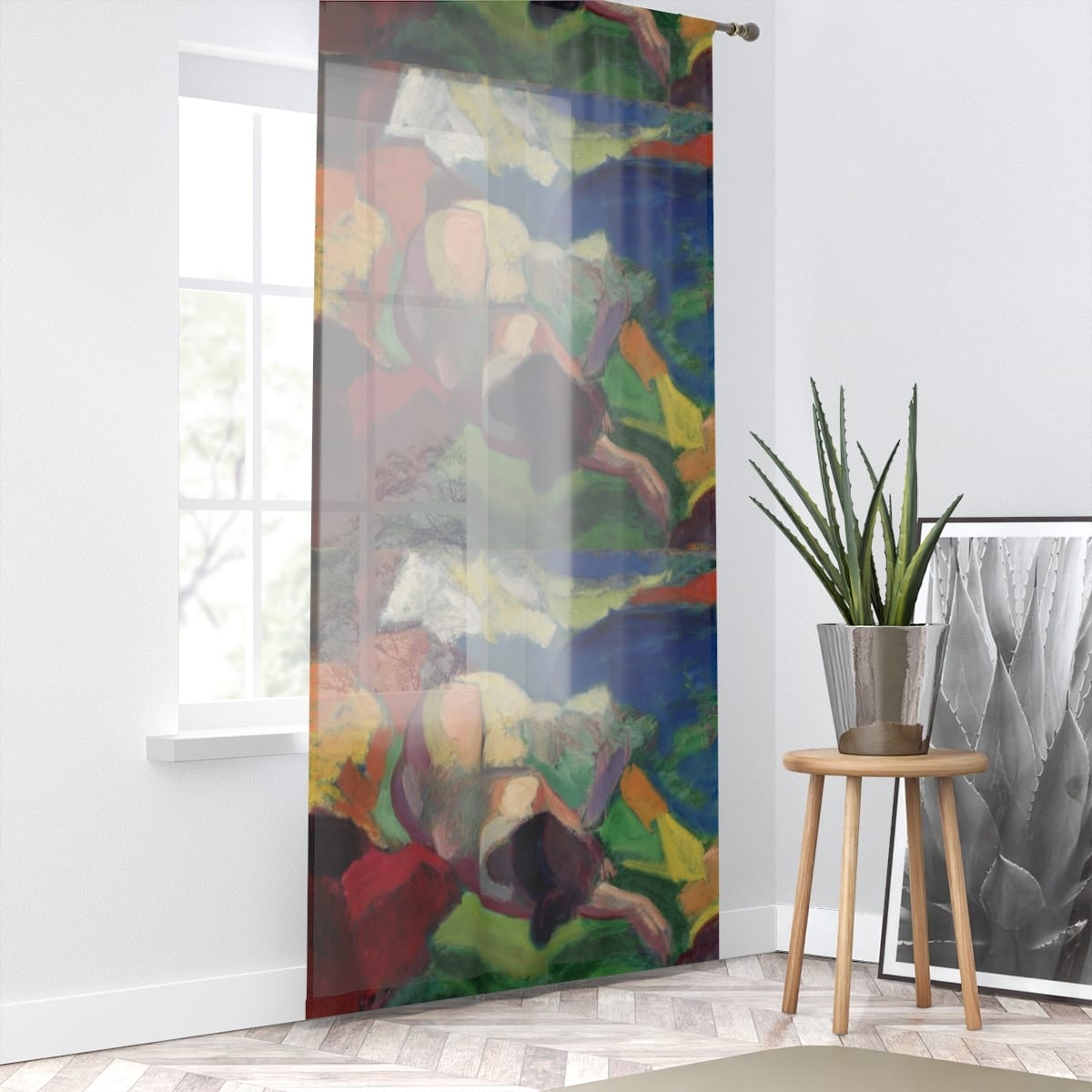 Art Window Curtain, Artist Carl Newman, Artwork 