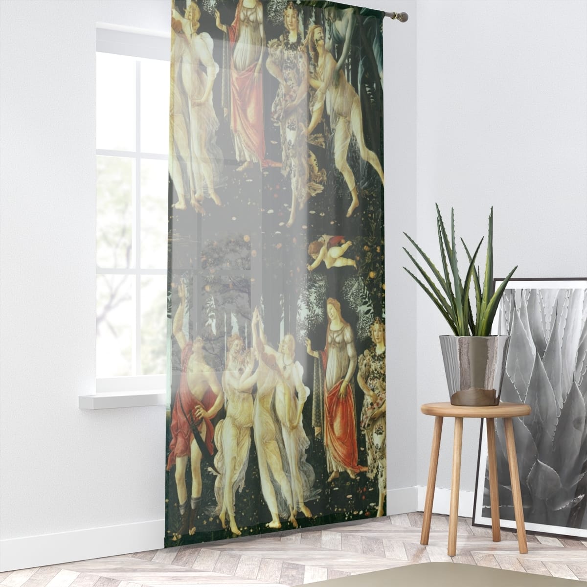 Art Window Curtain, Artist Sandro Botticelli, Artwork 