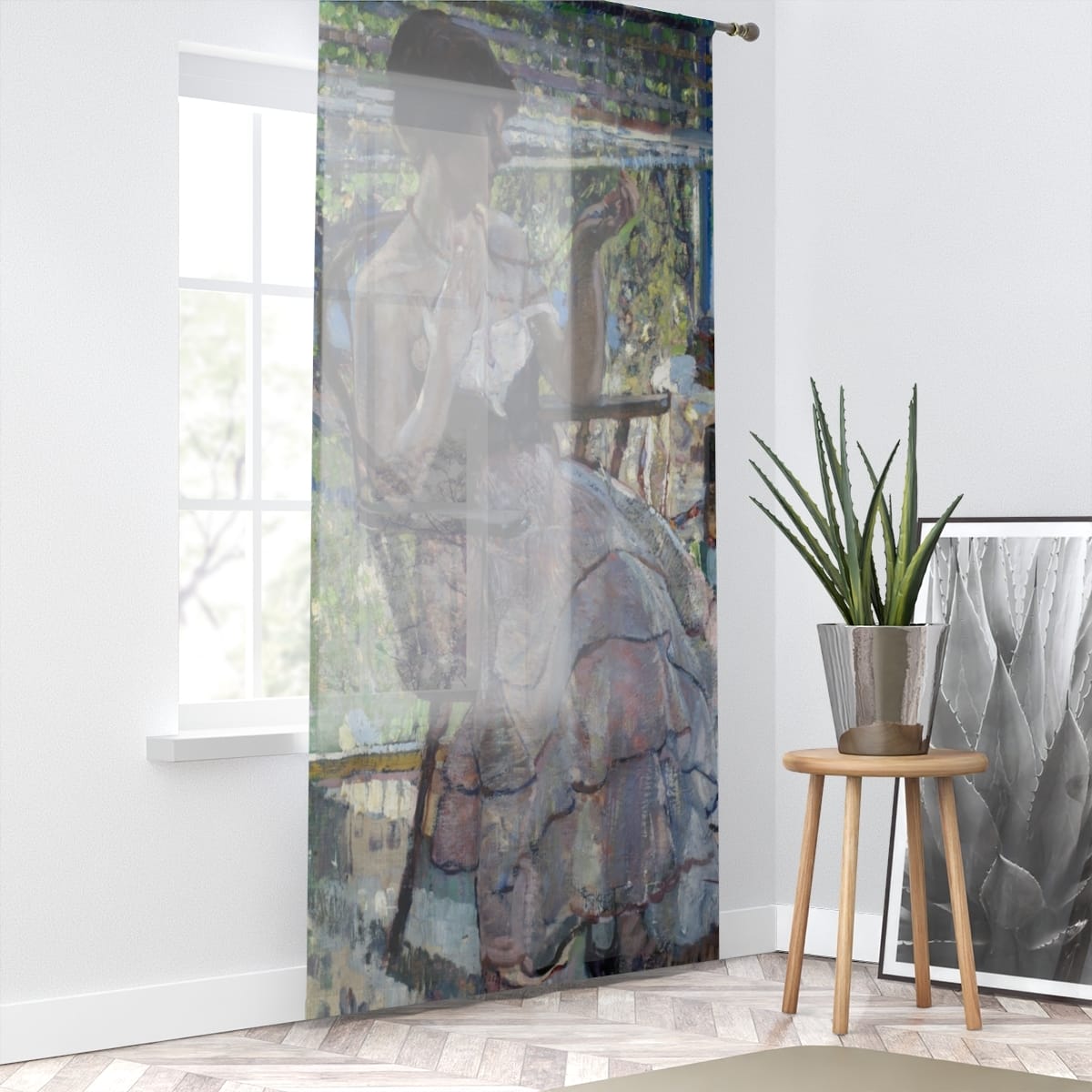 Art Window Curtain, Artist Richard E Miller, Artwork 