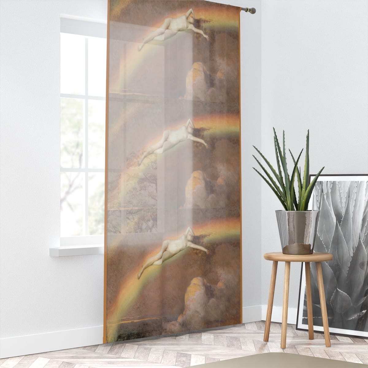 Art Window Curtain, Artist Henry Mosler, Artwork 