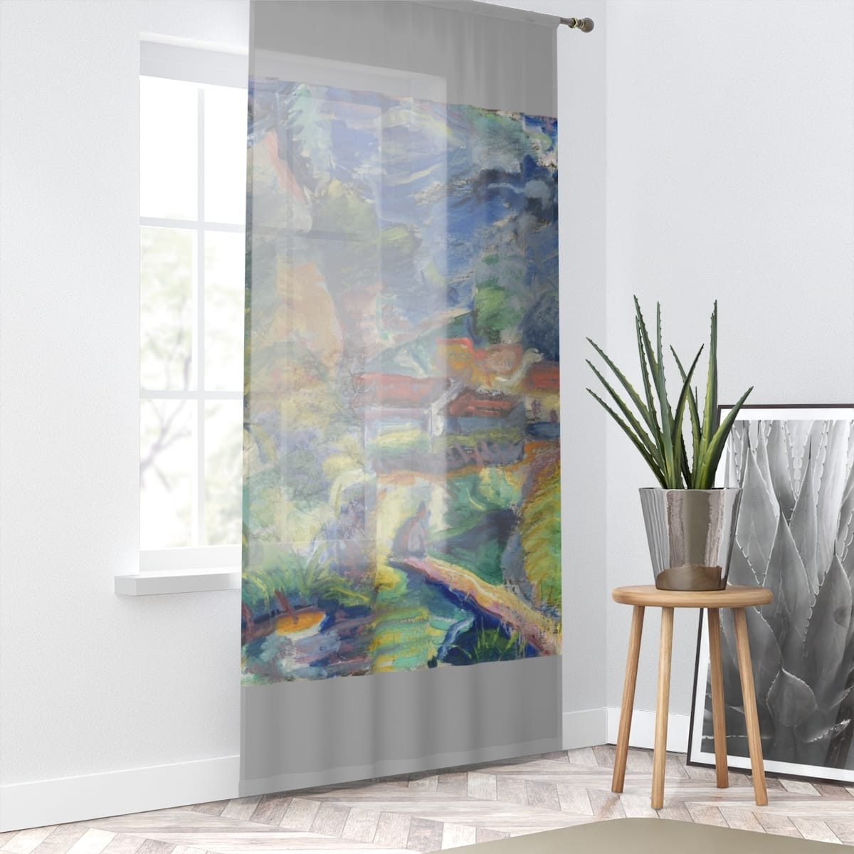 Art Window Curtain, Artist Preston Dickinson, Artwork 