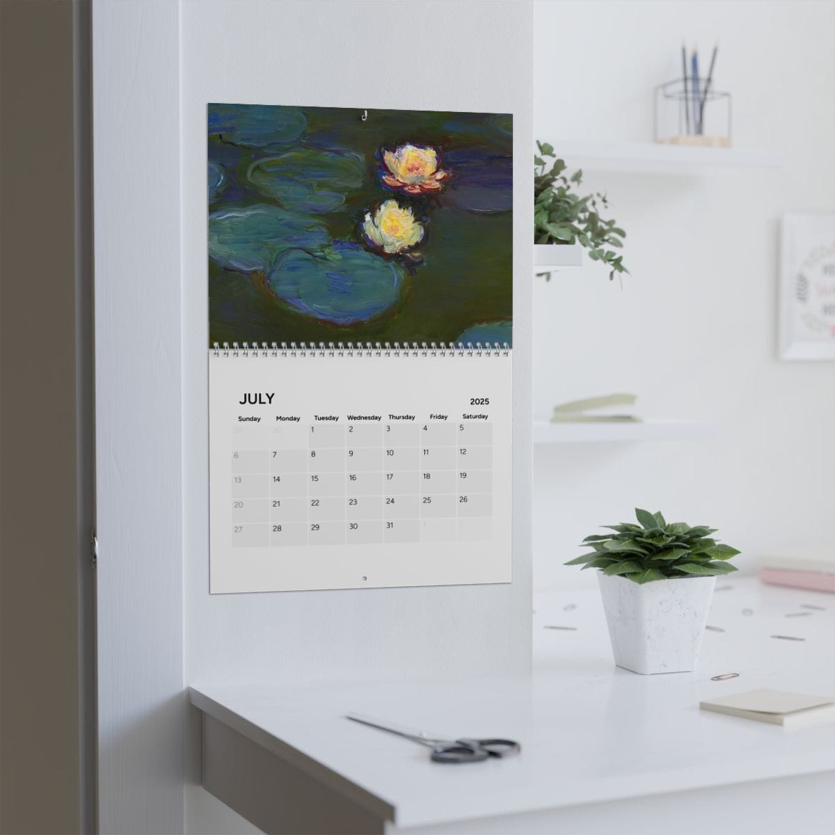 Calendar 2025, Artist Claude Monet, Artwork 