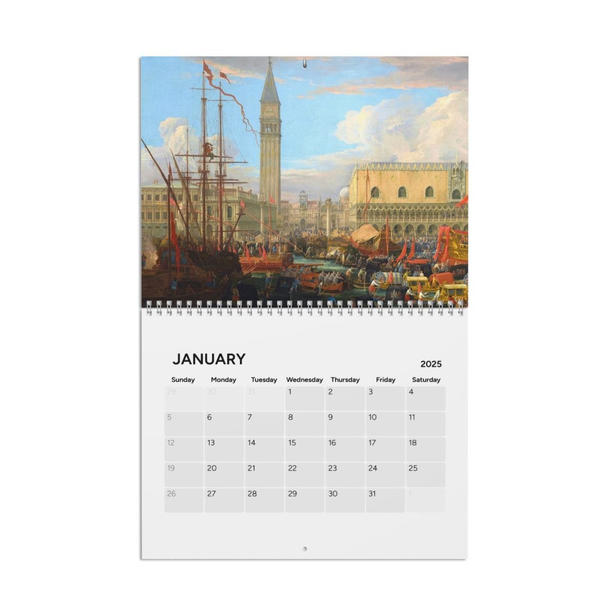 Calendar 2025, Artist Luca Carlevarijs, Artwork 