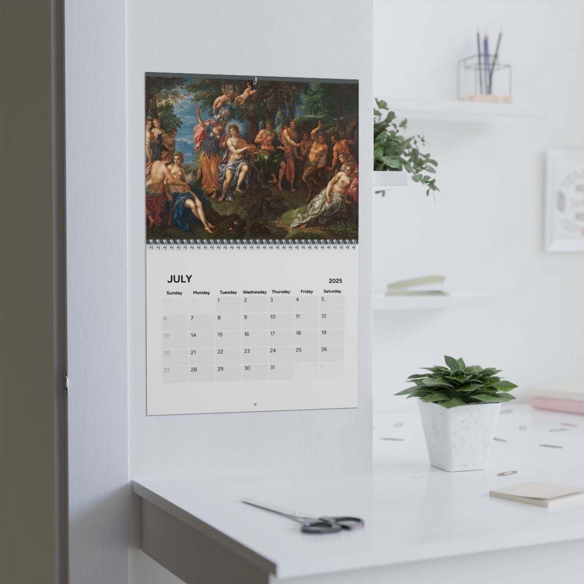 Calendar 2025, Artist Hendrik De Clerck Denis Van Alsloot, Artwork 