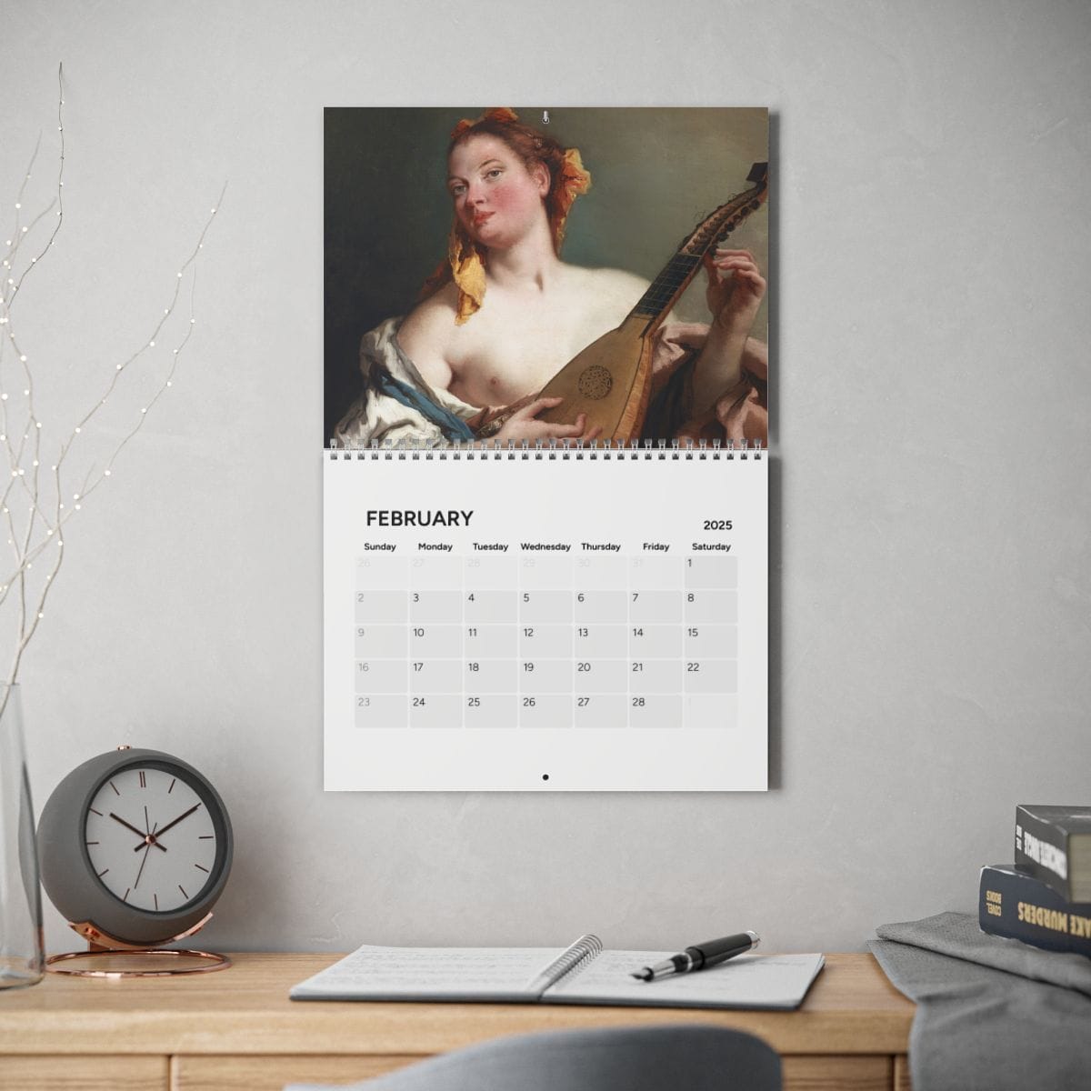 Calendar 2025, Artist Giovanni Battista Tiepolo, Artwork 