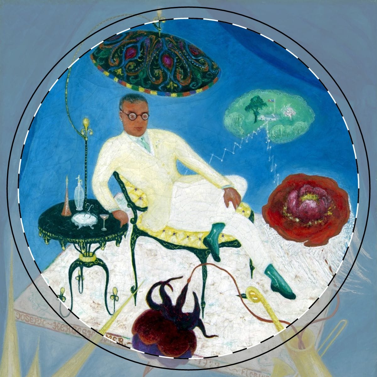 Ceramic Art Coaster, Artist Florine Stettheimer, Artwork 