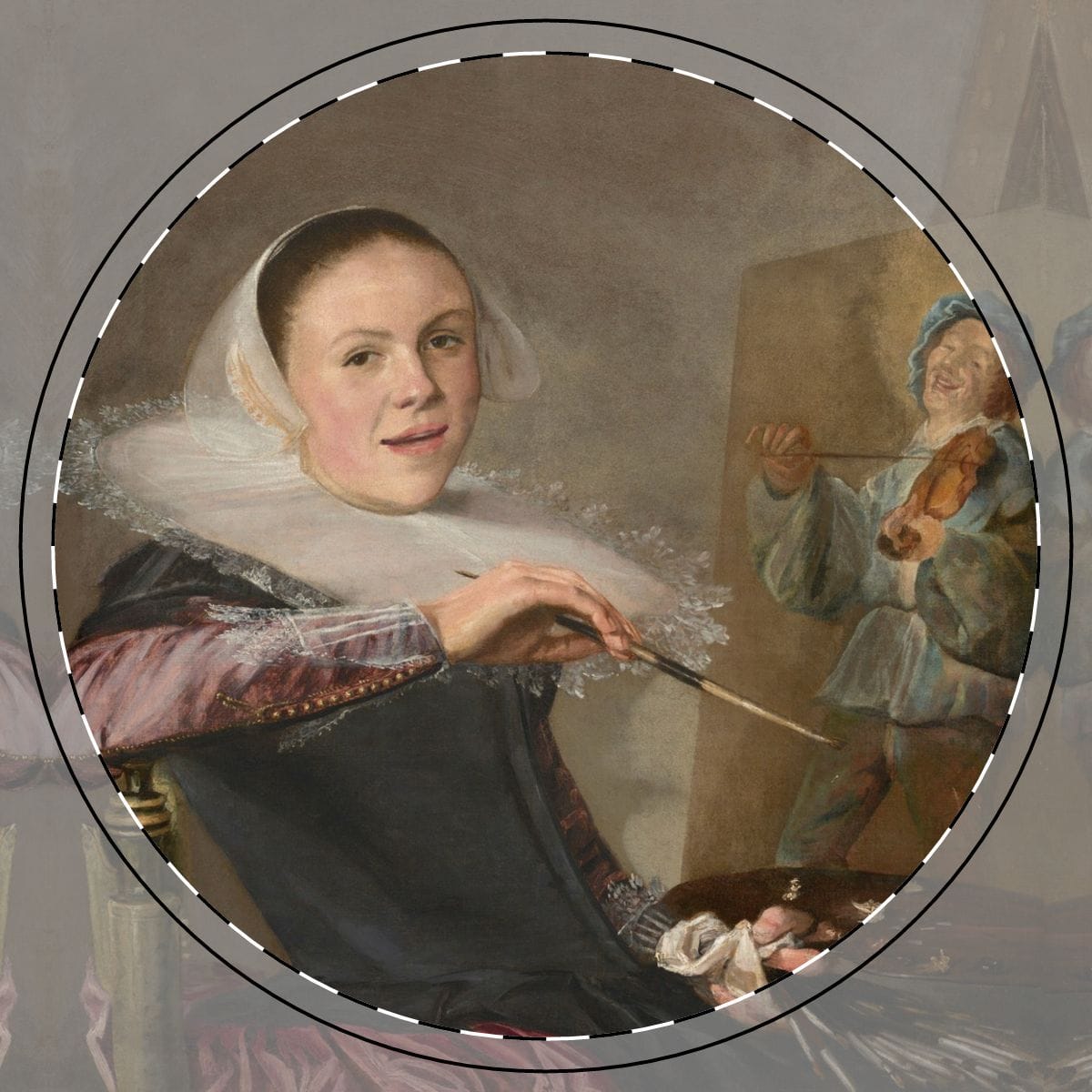 Ceramic Art Coaster, Artist Judith Leyster, Artwork 