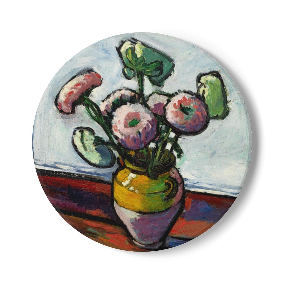 Ceramic Art Coaster, Artist Henry Lyman Sayen, Artwork 