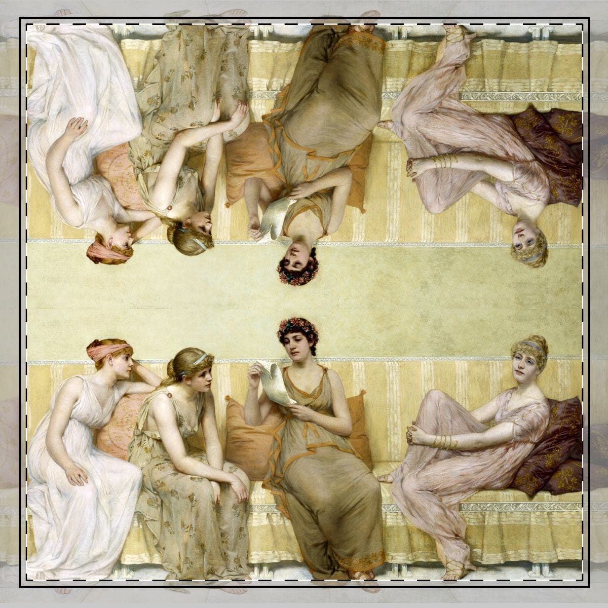 Cotton Twill Art Napkin, Artist Francis Davis Millet, Artwork 