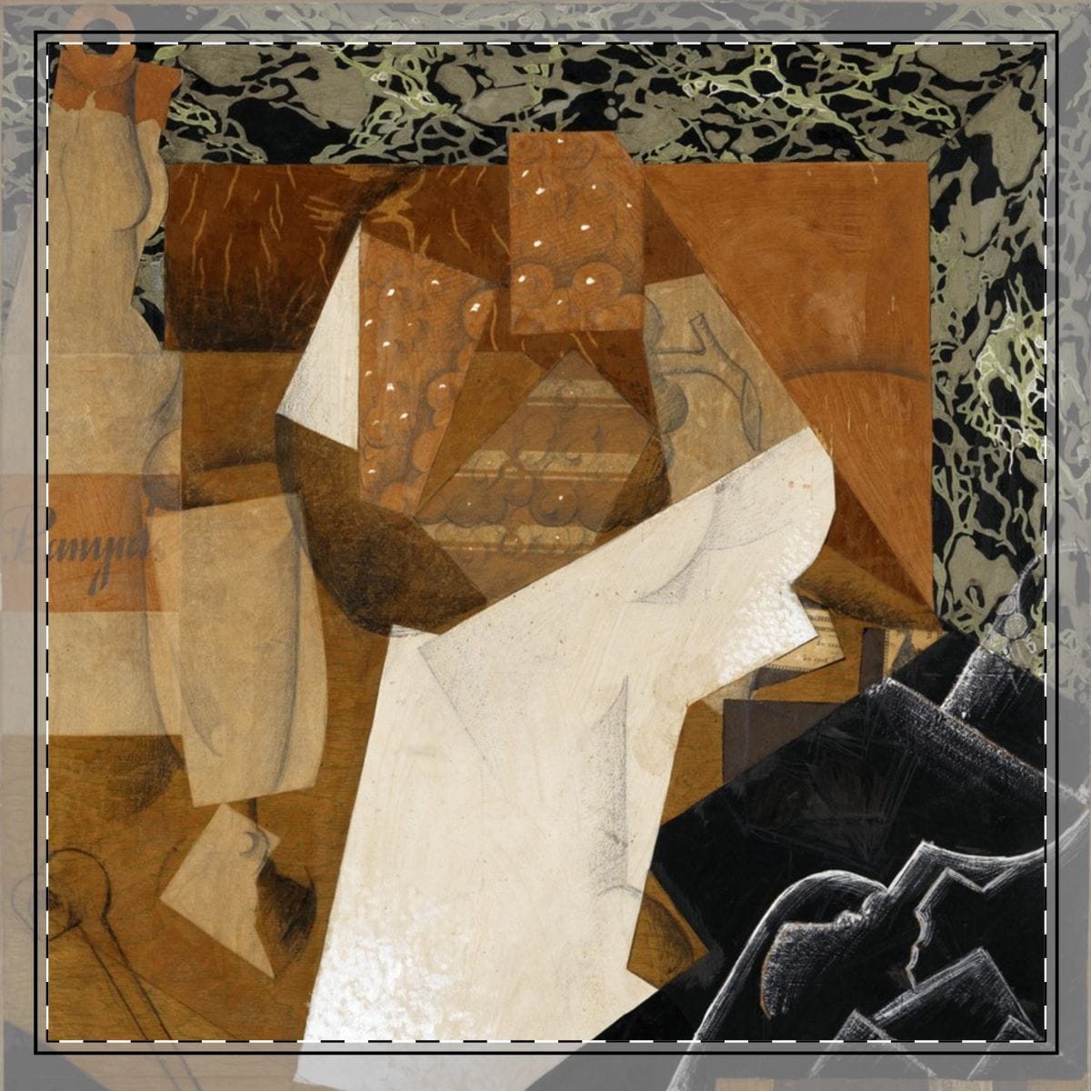 Cotton Twill Art Napkin, Artist Juan Gris, Artwork 
