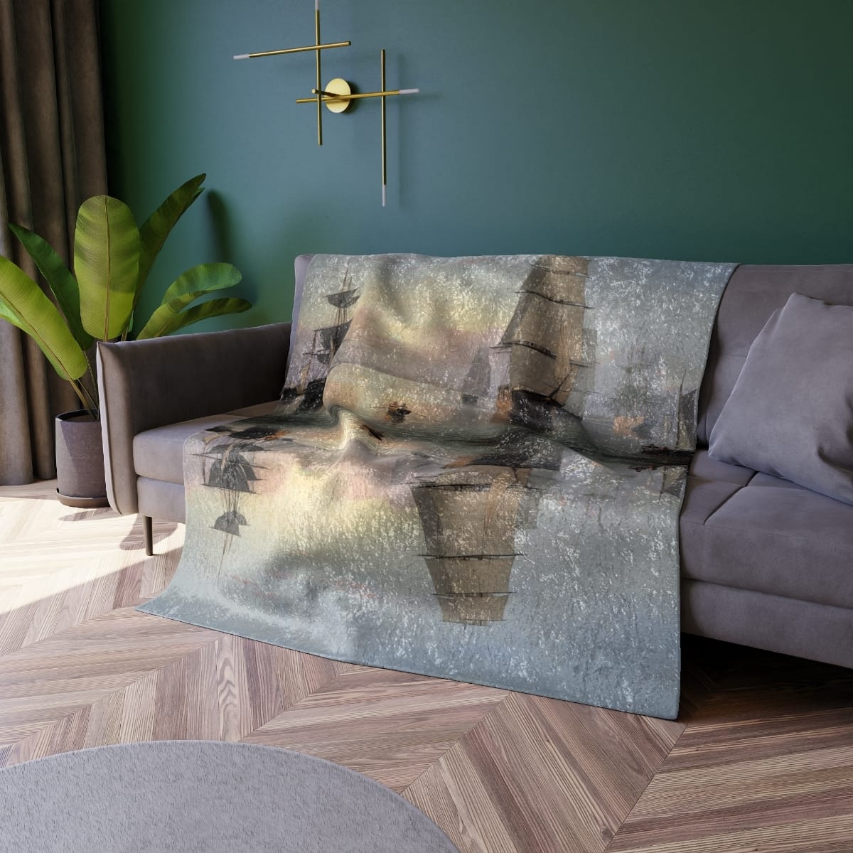 Crushed Velvet Blanket, Artist Fitz Henry Lane, Artwork 