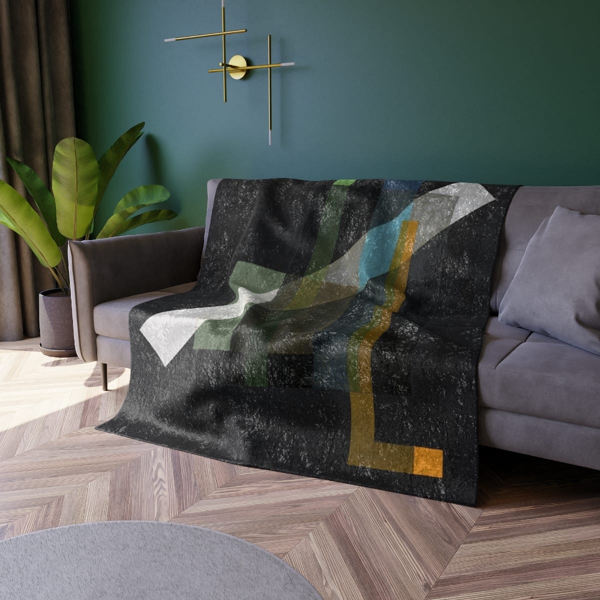 Crushed Velvet Blanket, Artist Laszlo Moholy Nagy, Artwork 