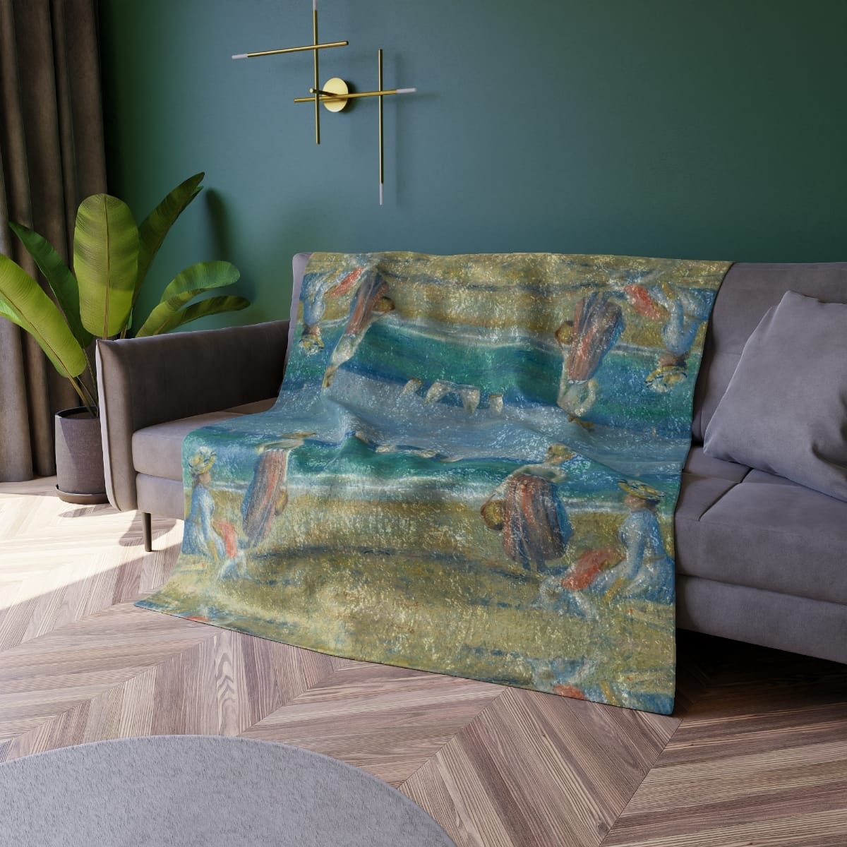 Crushed Velvet Blanket, Artist Pierre Auguste Renoir, Artwork 