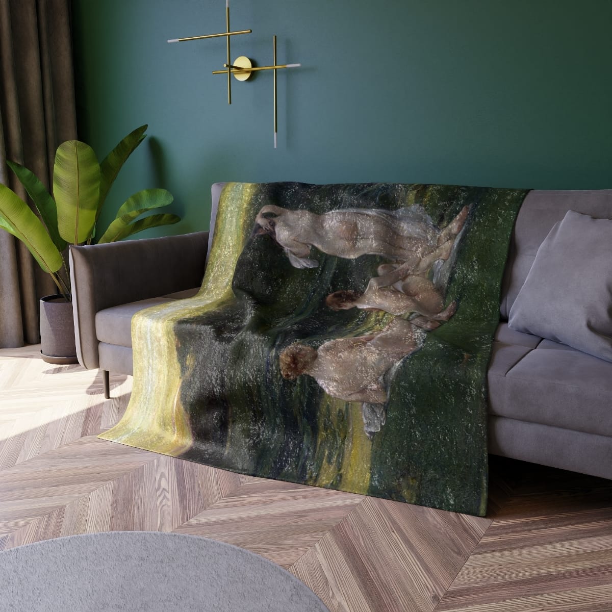 Crushed Velvet Blanket, Artist Walter Shirlaw, Artwork 