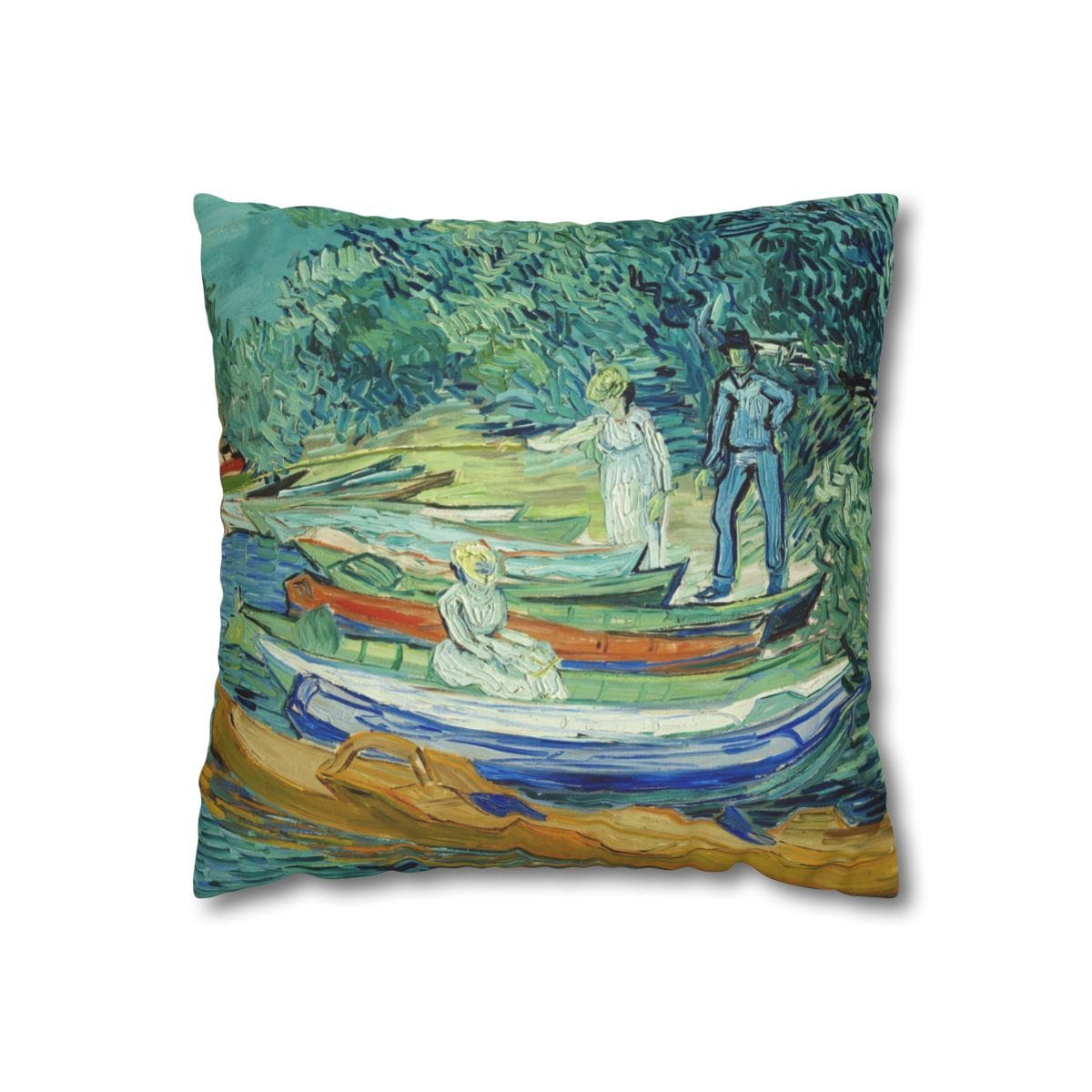 Faux Suede Square Art Pillowcase, Artist Vincent Van Gogh, Artwork 