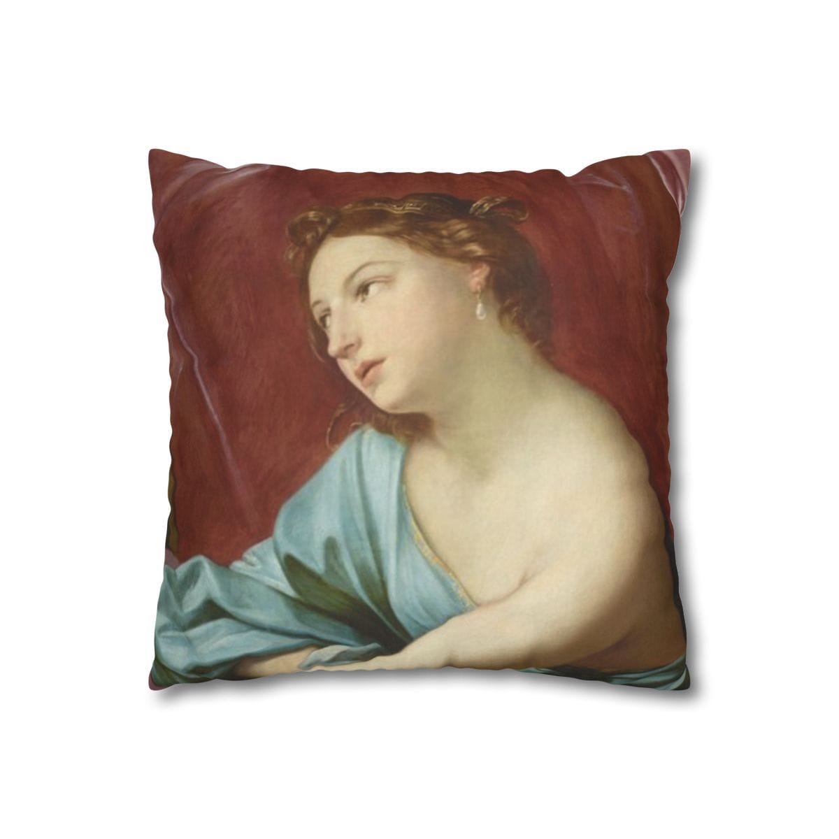 Faux Suede Square Art Pillowcase, Artist Guido Reni, Artwork 