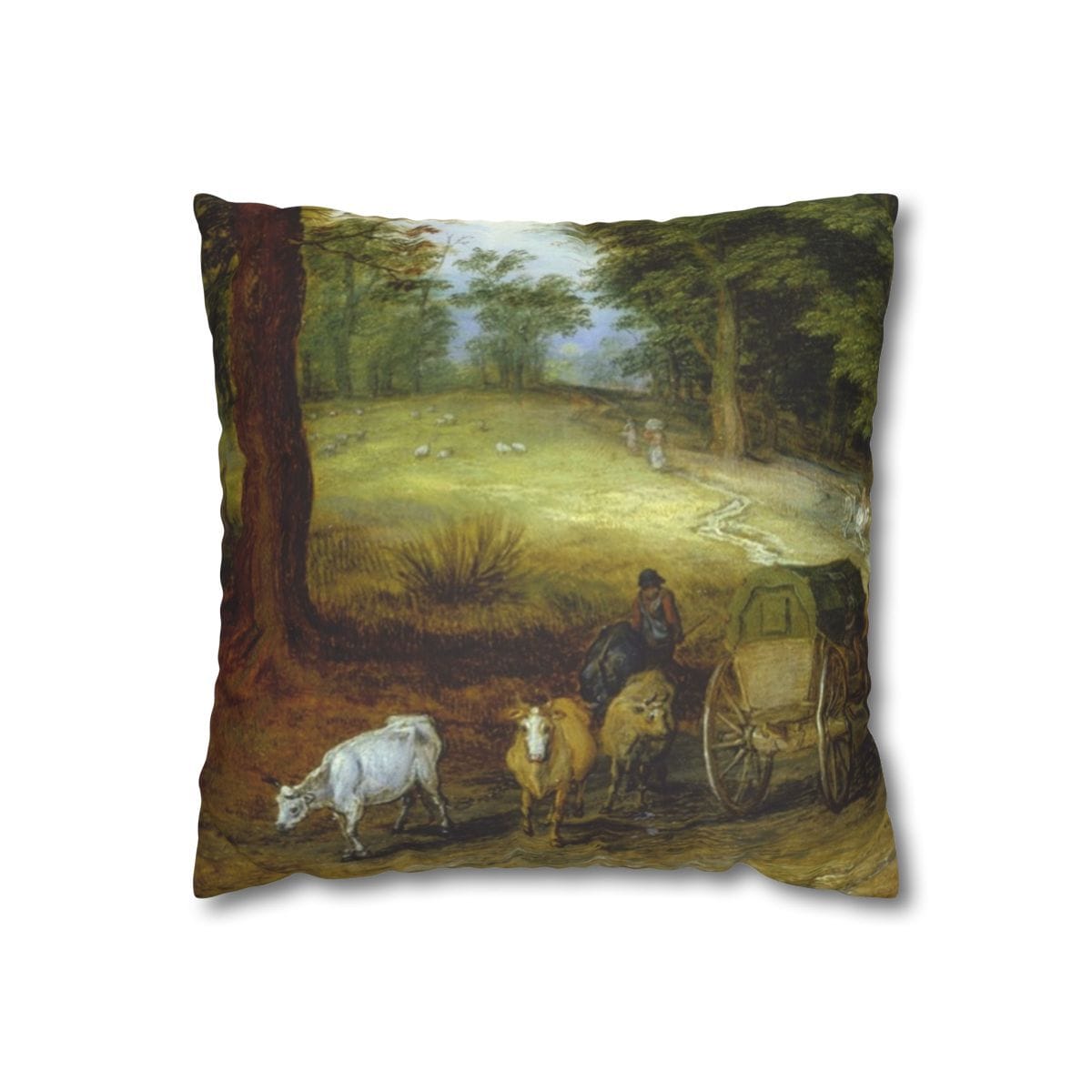 Faux Suede Square Art Pillowcase, Artist Jan Brueghel The Elder, Artwork 
