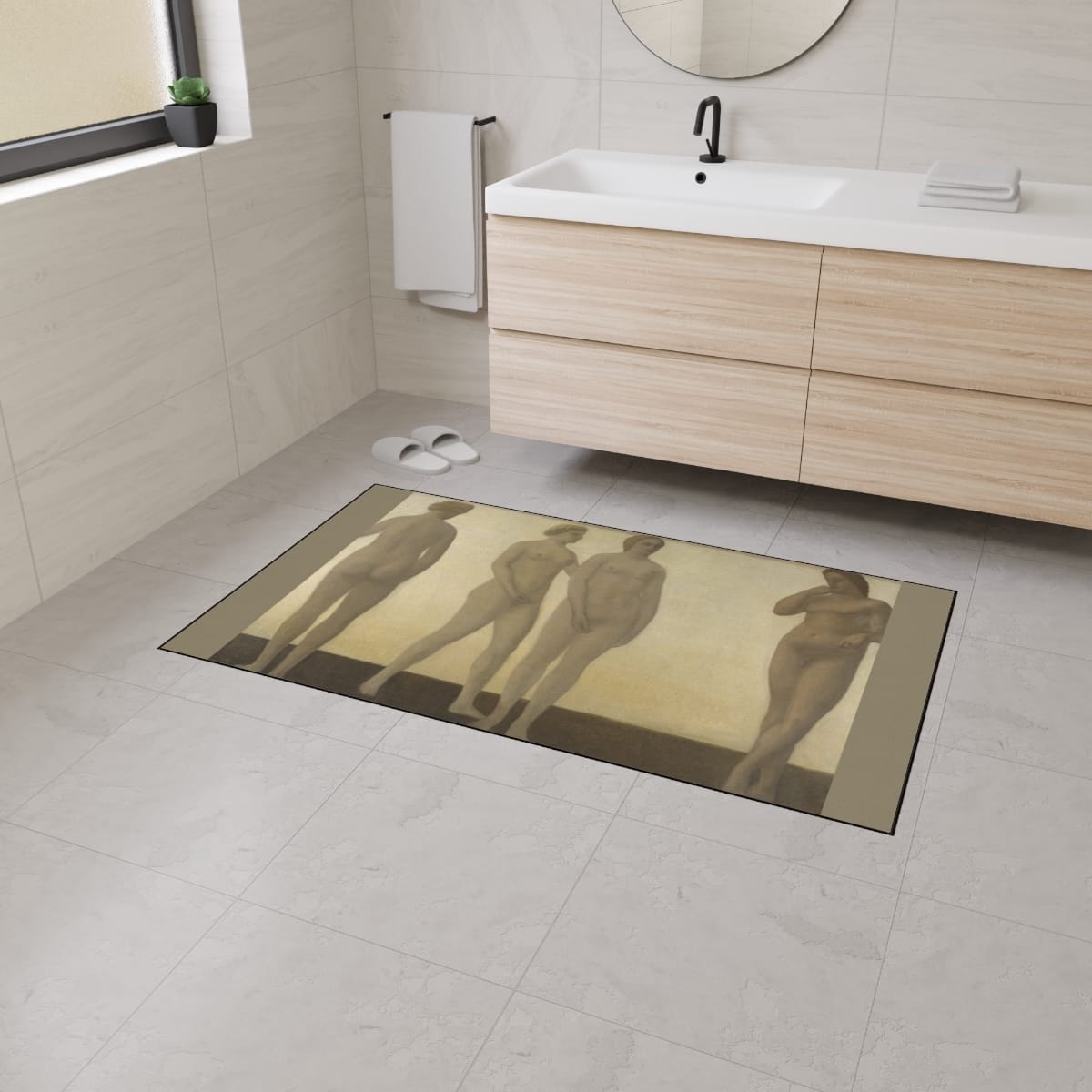 Heavy Duty Floor Art Mat, Artist Vilhelm Hammershoi, Artwork 