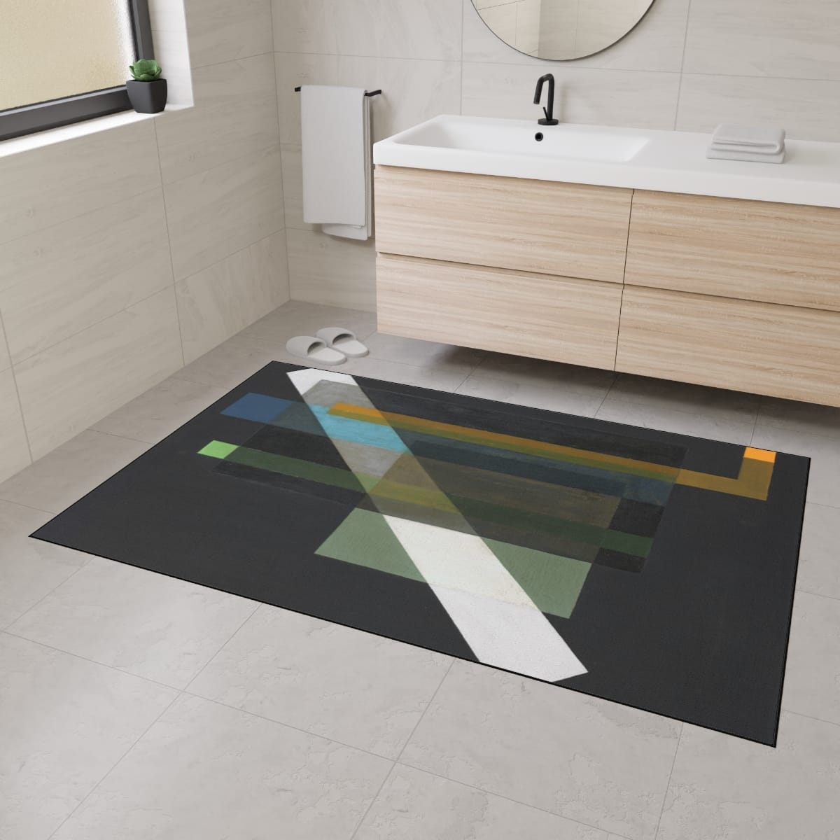 Heavy Duty Floor Art Mat, Artist Laszlo Moholy Nagy, Artwork 