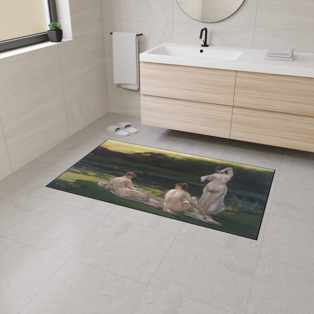 Heavy Duty Floor Art Mat, Artist Walter Shirlaw, Artwork 
