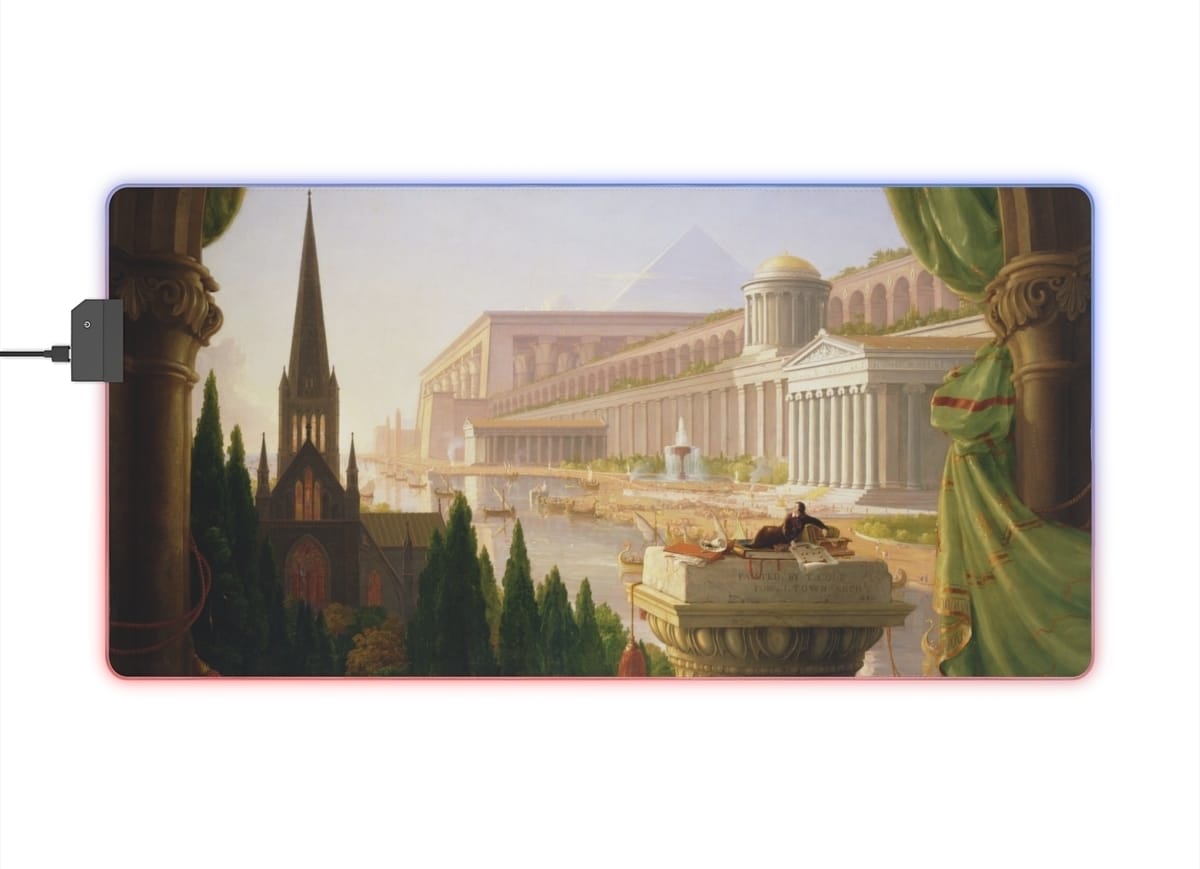 Led Gaming Art Mouse Pad, Artist Thomas Cole, Artwork 