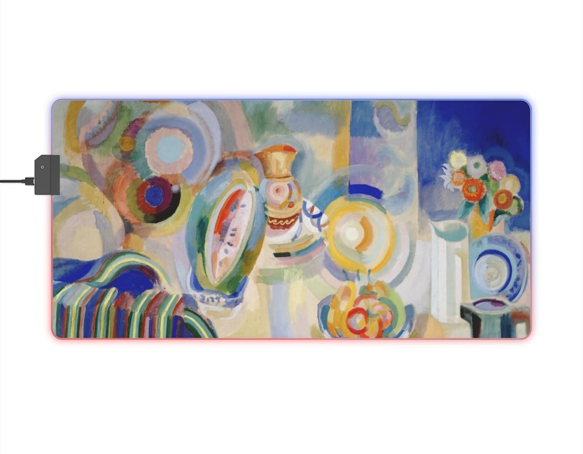 Led Gaming Art Mouse Pad, Artist Robert Delaunay, Artwork 