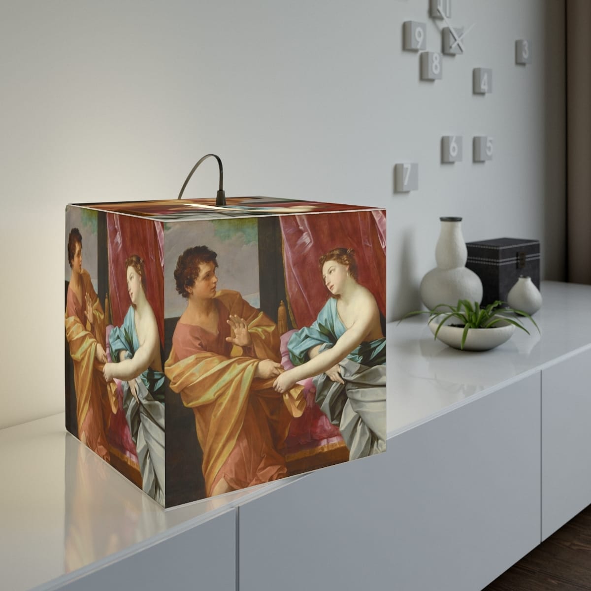 Light Cube Art Lamp, Artist Guido Reni, Artwork 