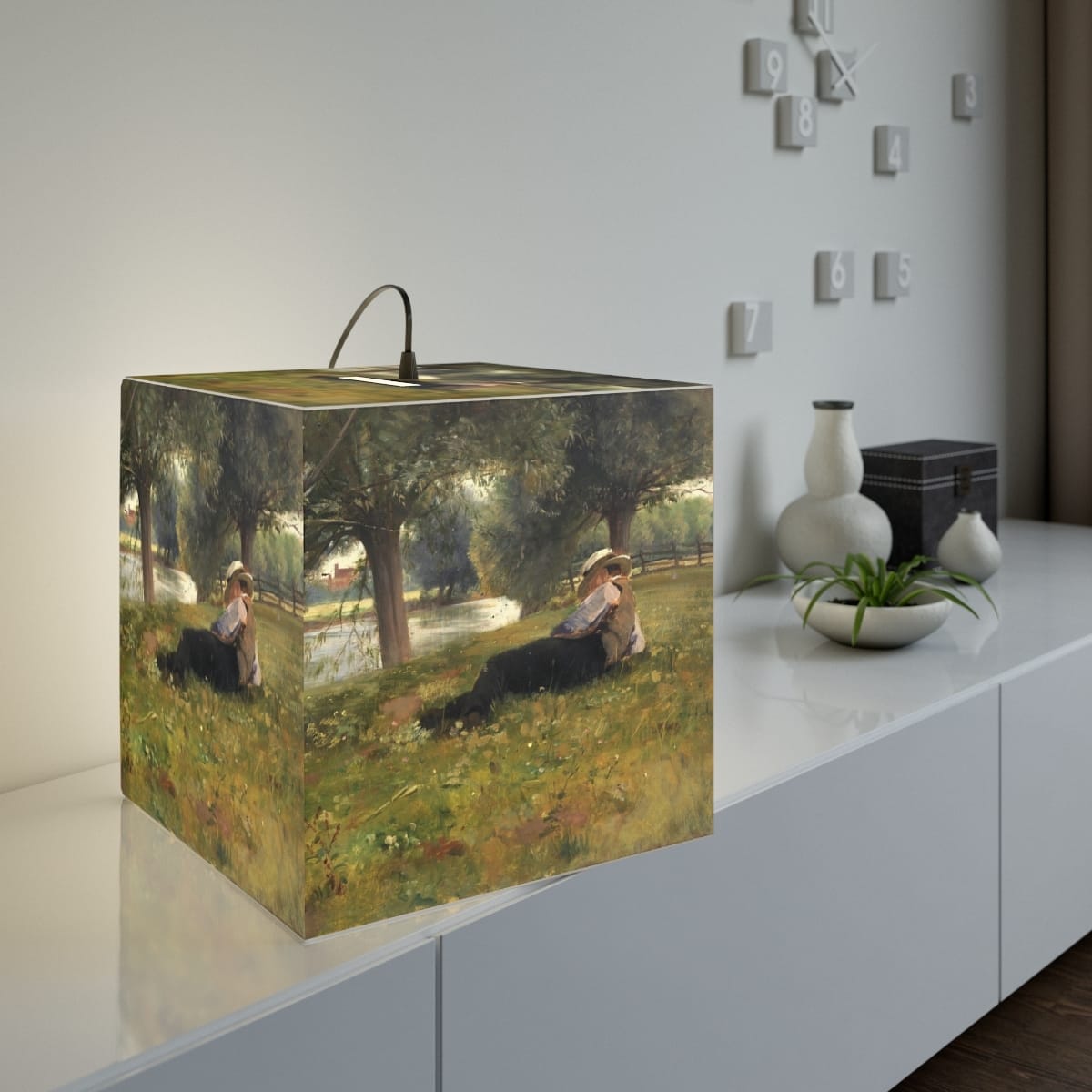 Light Cube Art Lamp, Artist Eliphalet Fraser Andrews, Artwork 