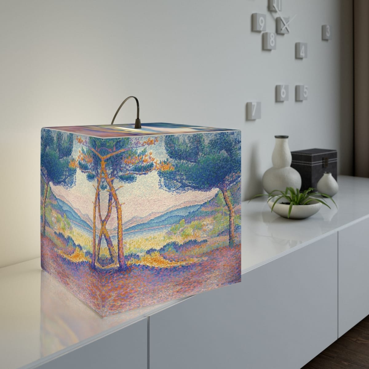 Light Cube Art Lamp, Artist Henri Edmond Cross, Artwork 