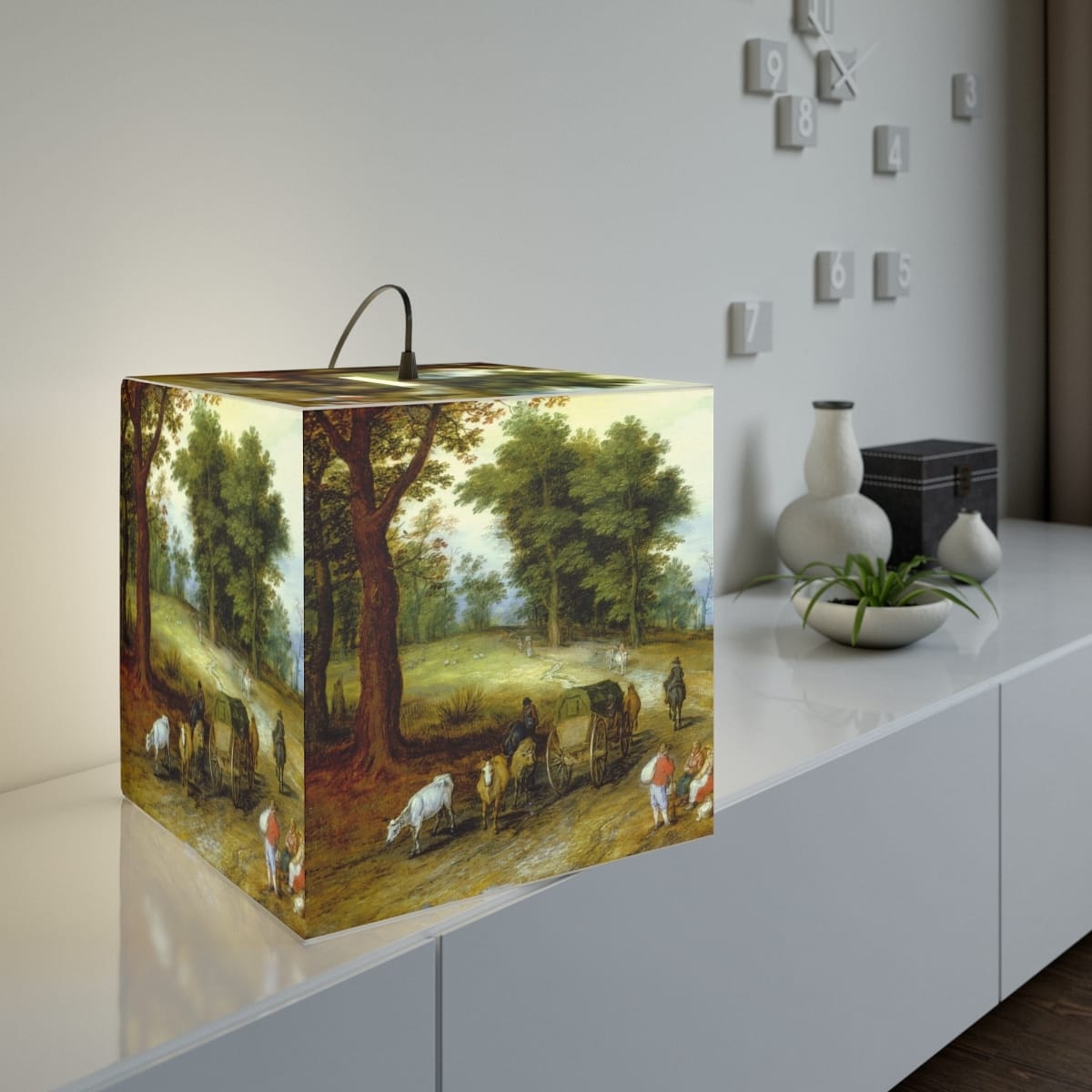 Light Cube Art Lamp, Artist Jan Brueghel The Elder, Artwork 