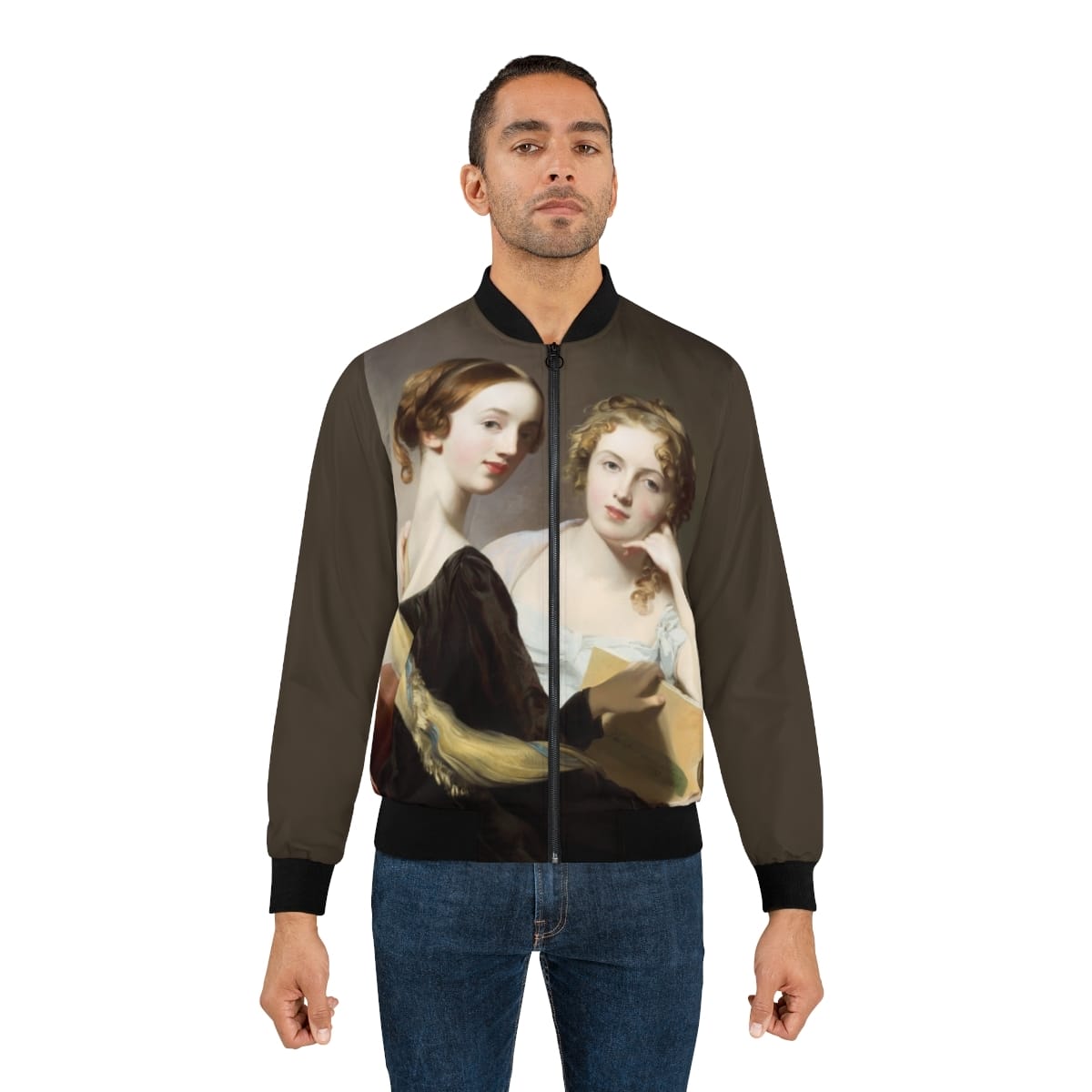 Mens Art Bomber Jacket, Artist Thomas Sully, Artwork 