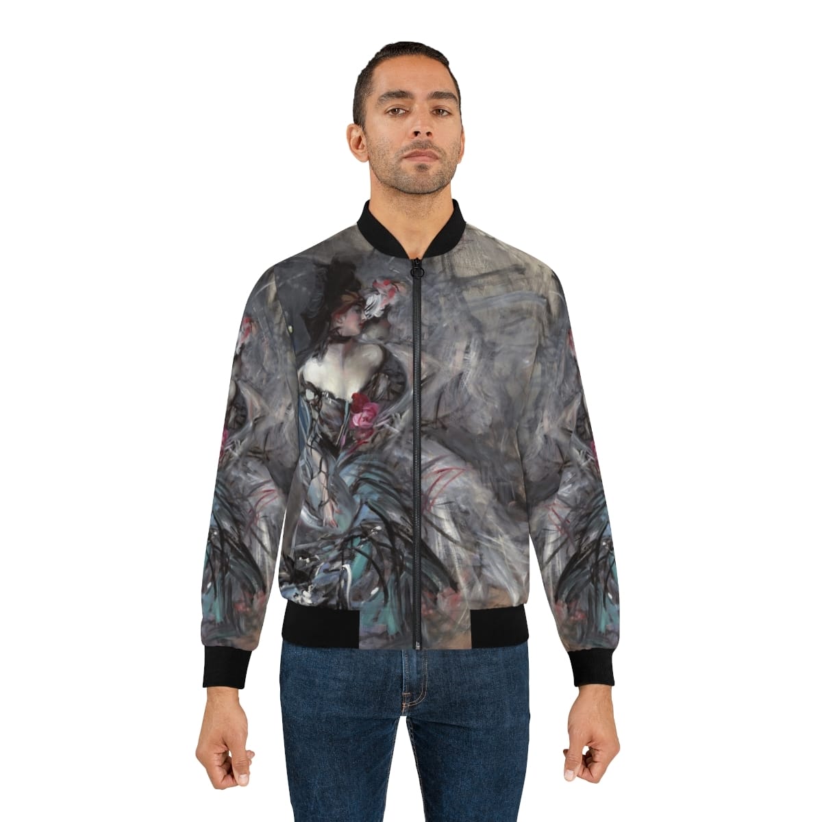 Mens Art Bomber Jacket, Artist Giovanni Boldini, Artwork 