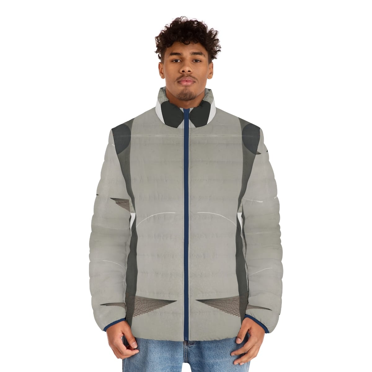 Mens Art Puffer Jacket, Artist El Lissitzky, Artwork 