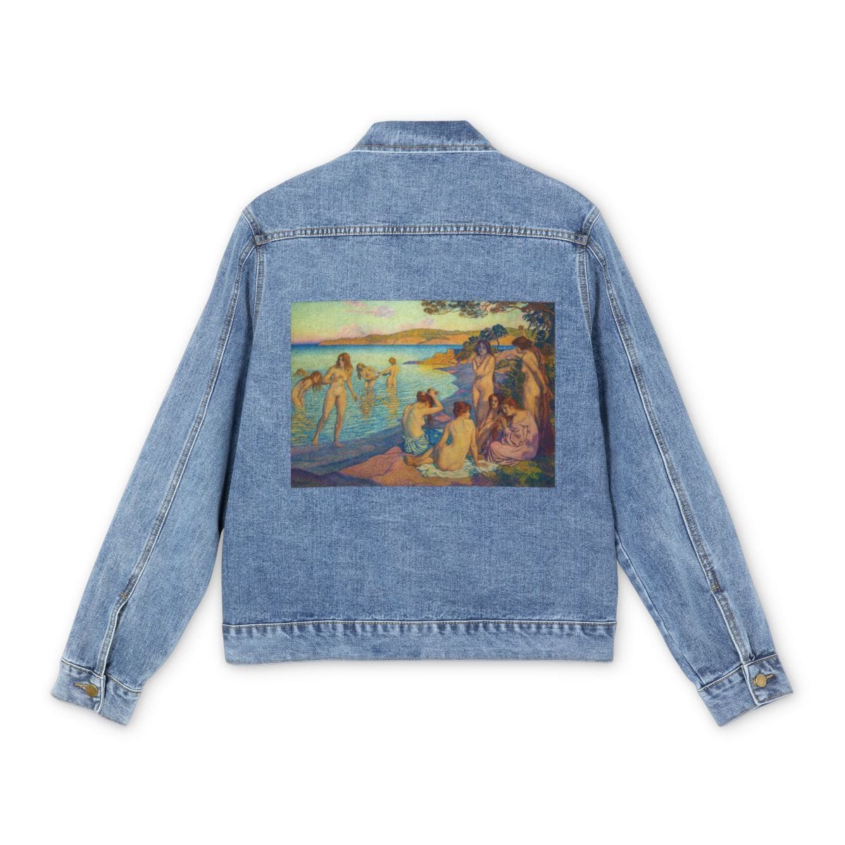 Mens Denim Art Jacket, Artist Theo Van Rysselberghe, Artwork 