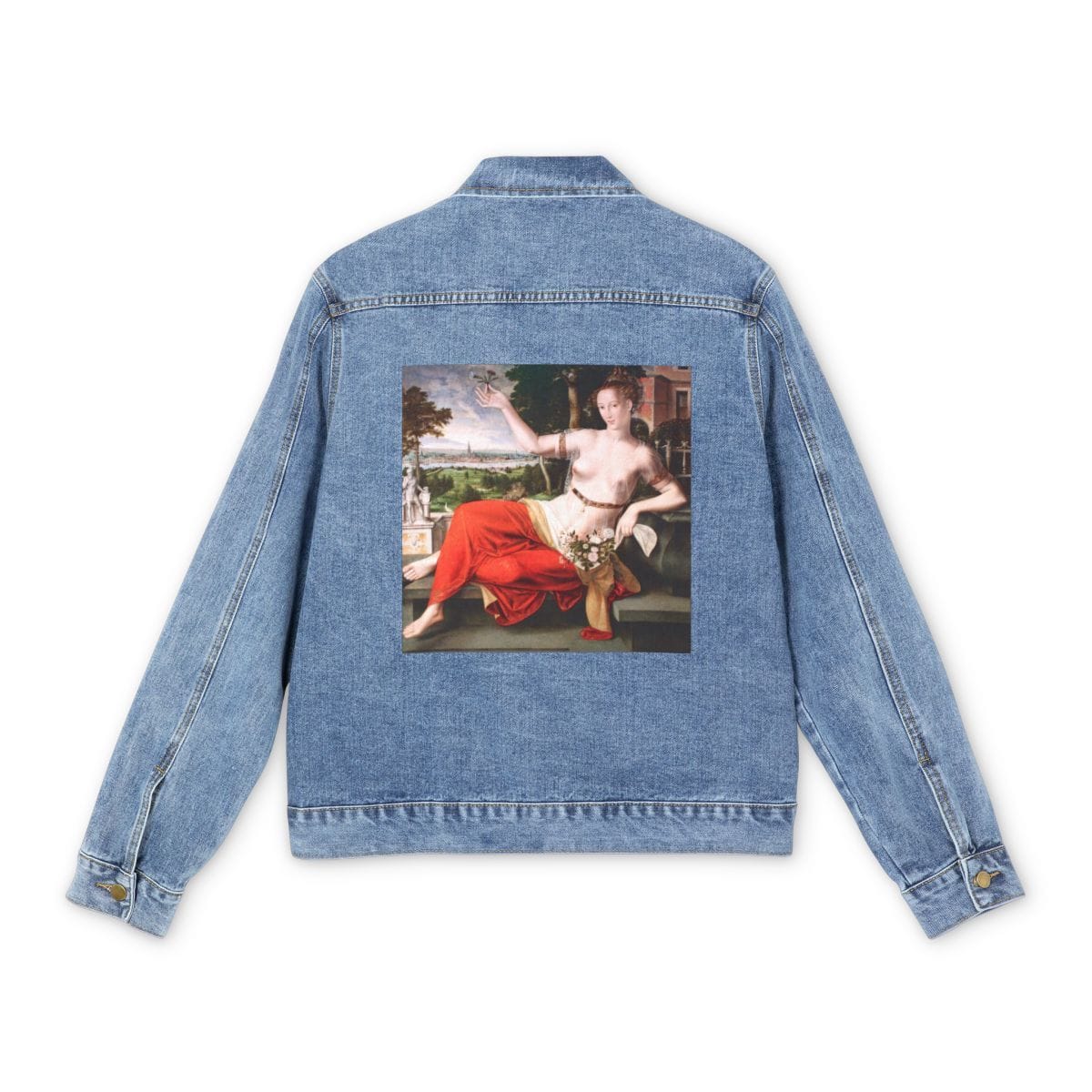 Mens Denim Art Jacket, Artist Jan Massys, Artwork 