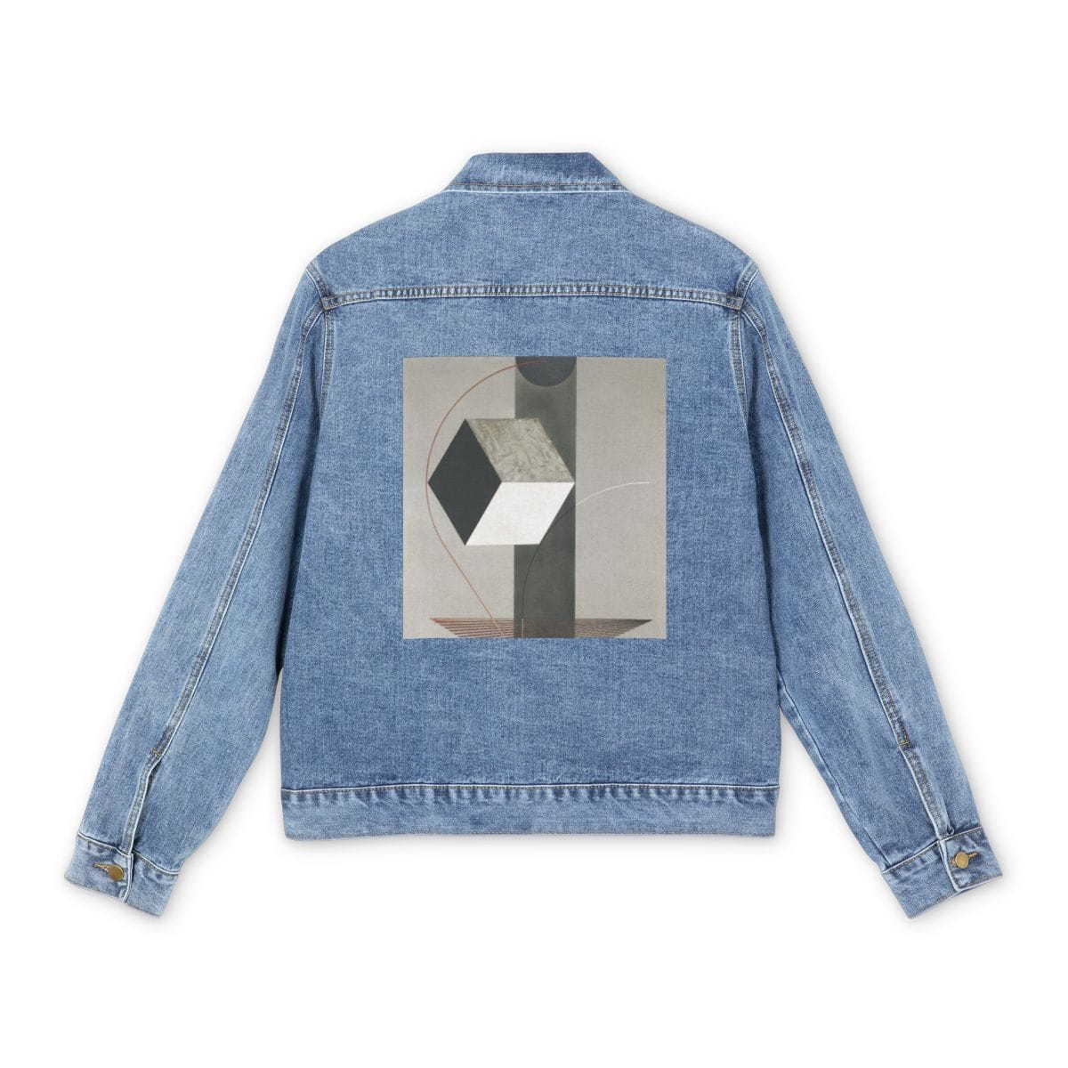 Mens Denim Art Jacket, Artist El Lissitzky, Artwork 