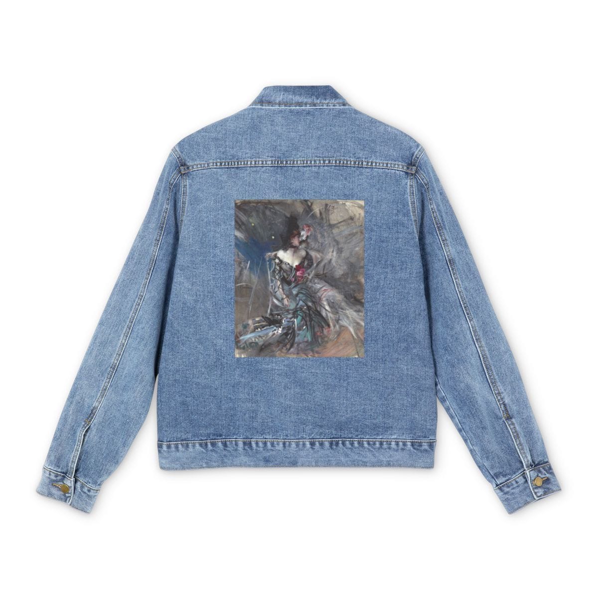 Mens Denim Art Jacket, Artist Giovanni Boldini, Artwork 