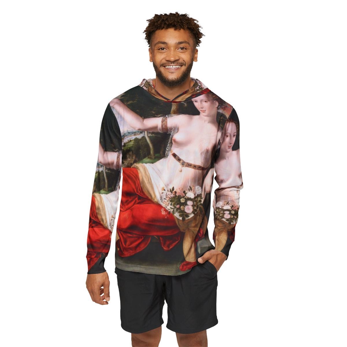 Mens Sports Art Warmup Hoodie, Artist Jan Massys, Artwork 