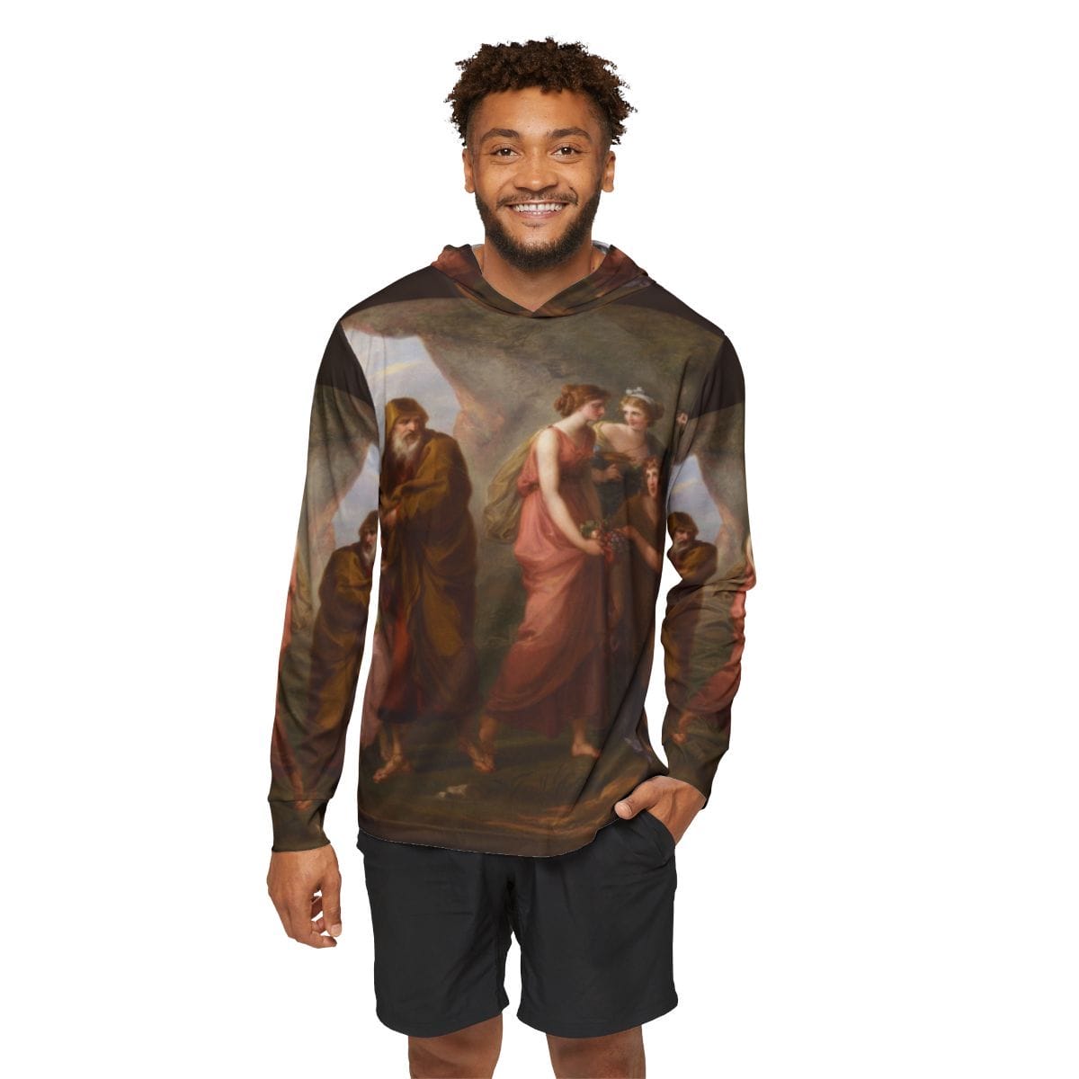 Mens Sports Art Warmup Hoodie, Artist Angelica Kauffmann, Artwork 
