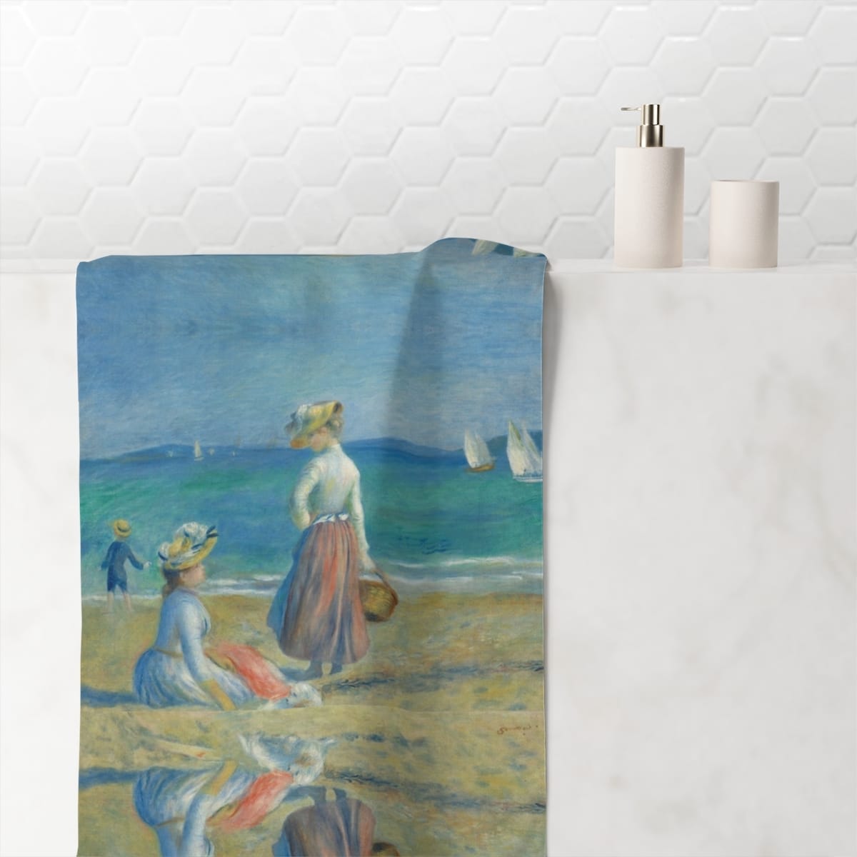 Mink Cotton Art Towel, Artist Pierre Auguste Renoir, Artwork 