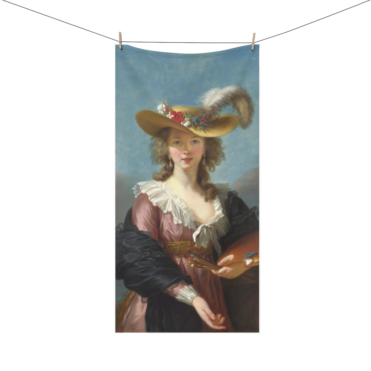 Mink Cotton Art Towel, Artist Elisabeth Louise Vigee Le Brun, Artwork 