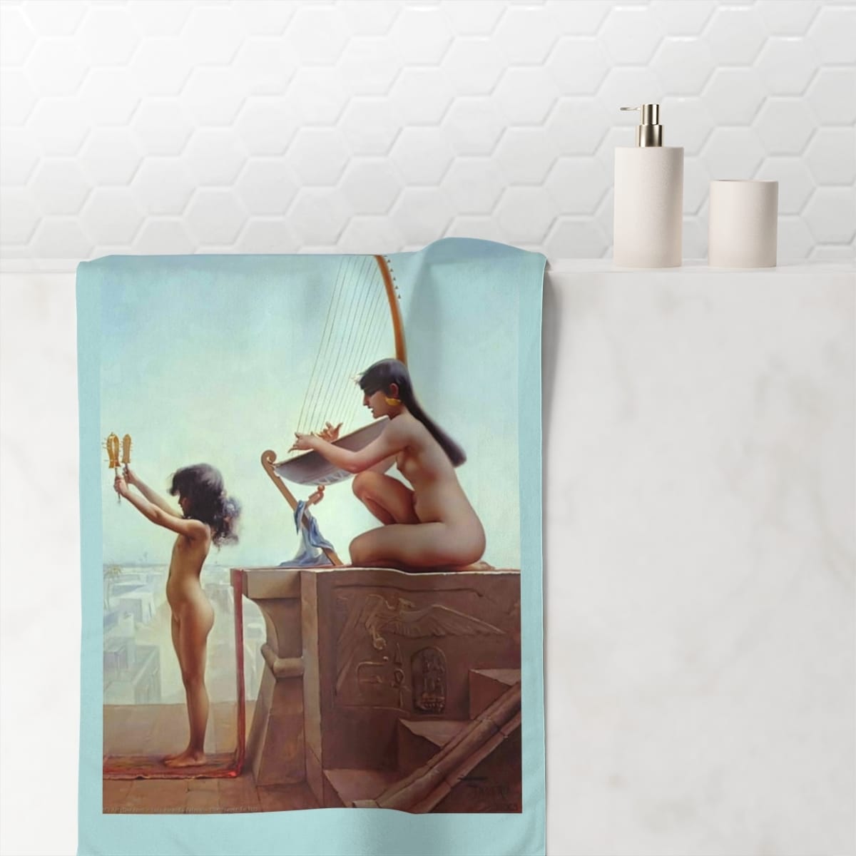 Mink Cotton Art Towel, Artist Luis Ricardo Falero, Artwork 