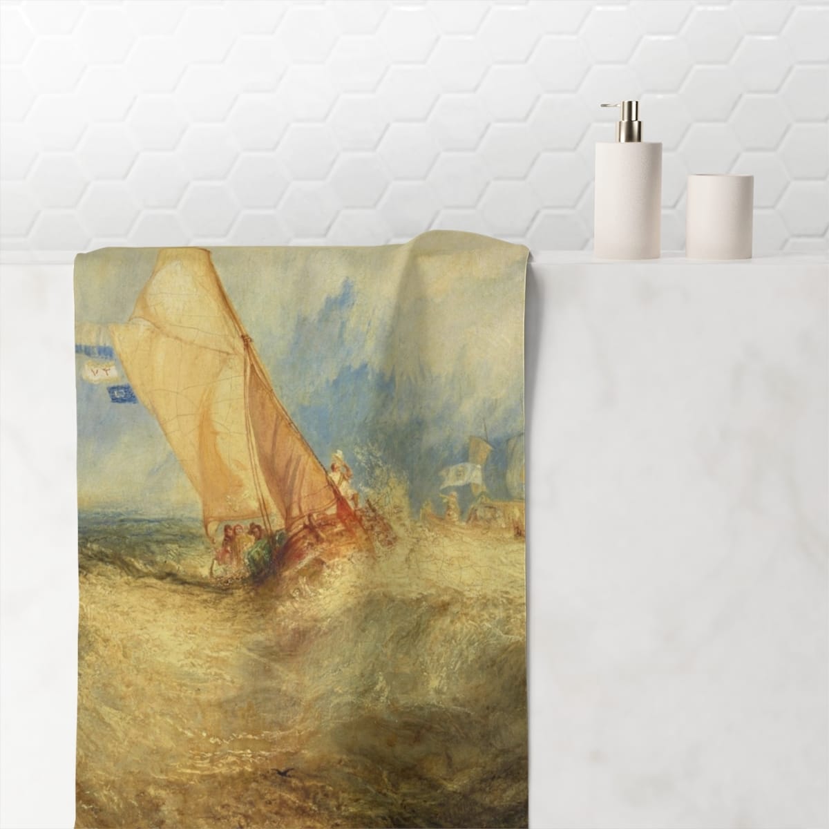 Mink Cotton Art Towel, Artist Joseph Mallord William Turner, Artwork 