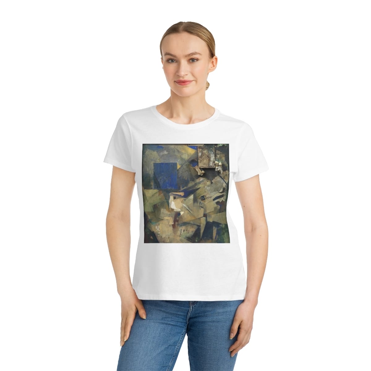 Organic Womens Classic Art T Shirt, Artist Kurt Schwitters, Artwork 
