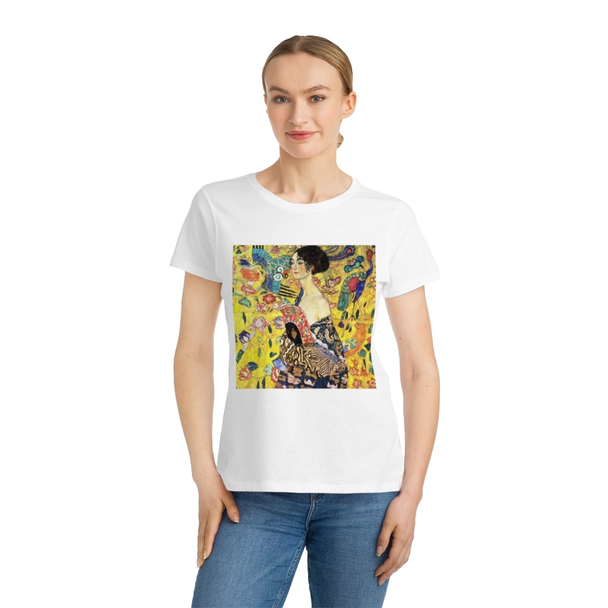 Organic Womens Classic Art T Shirt, Artist Gustav Klimt, Artwork 